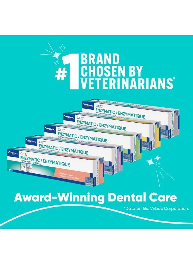 Virbac C.E.T.® Enzymatic Toothpaste| Tartar & Plaque Control for Fresh Breath | Pet Dental Care Toothpaste |Vanilla Mint Flavor, 2.5 oz - Image 2